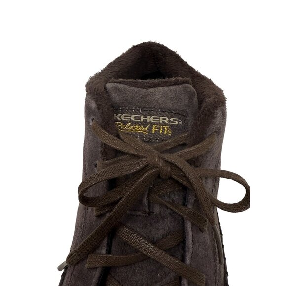 Skechers‎ Womens Totem Pole Relaxed Fit Brown Leather Ankle Boots Moc Toe Size 7 - Picture 6 of 10